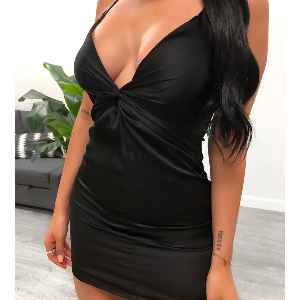 Satin Black Dress